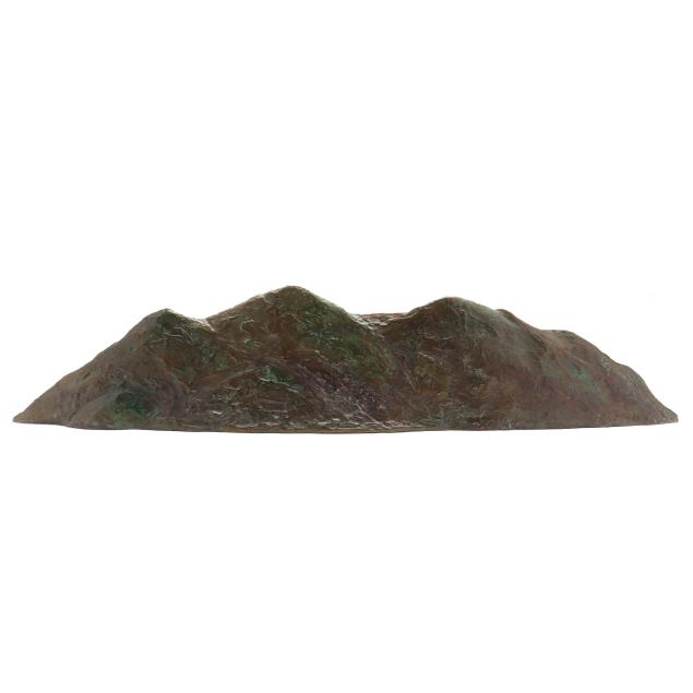 artist-signed-bronze-sculpture-of-a-mountain-range