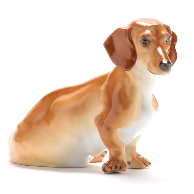 herend-natural-porcelain-dachshund-figure