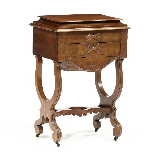 american-classical-carved-mahogany-sewing-stand