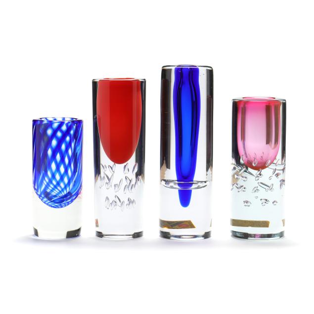 four-czech-art-glass-vases-including-jaroslav-svoboda-czech-b-1938