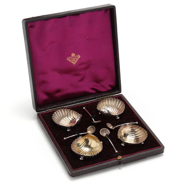 set-of-four-cased-victorian-silver-shell-form-salt-cellars