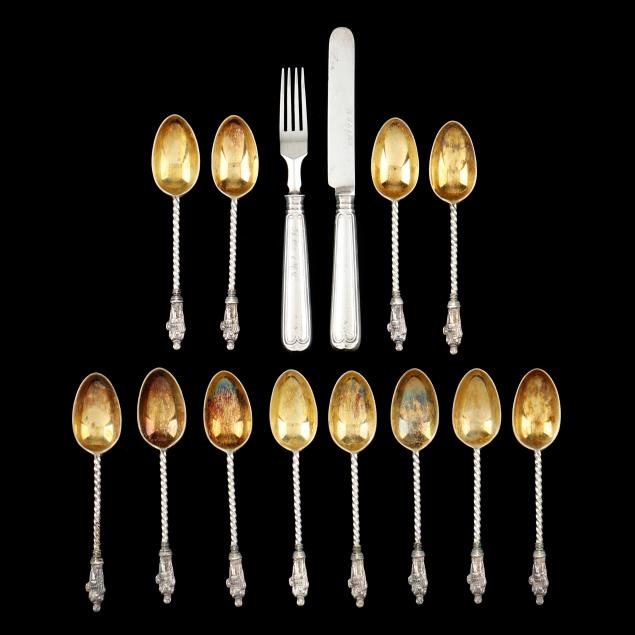 group-of-cased-antique-silver-flatware