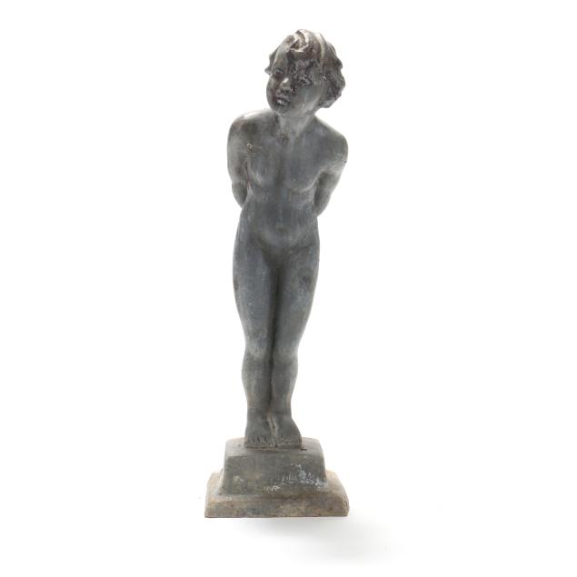 a-vintage-cast-lead-garden-statue-of-a-peering-child