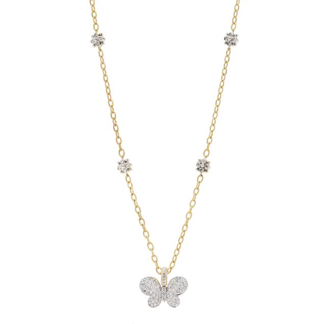 bi-color-gold-diamond-station-necklace-with-diamond-set-butterfly-pendant-stambolian