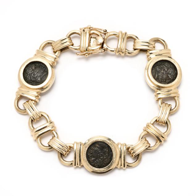 gold-and-reproduction-ancient-coin-bracelet