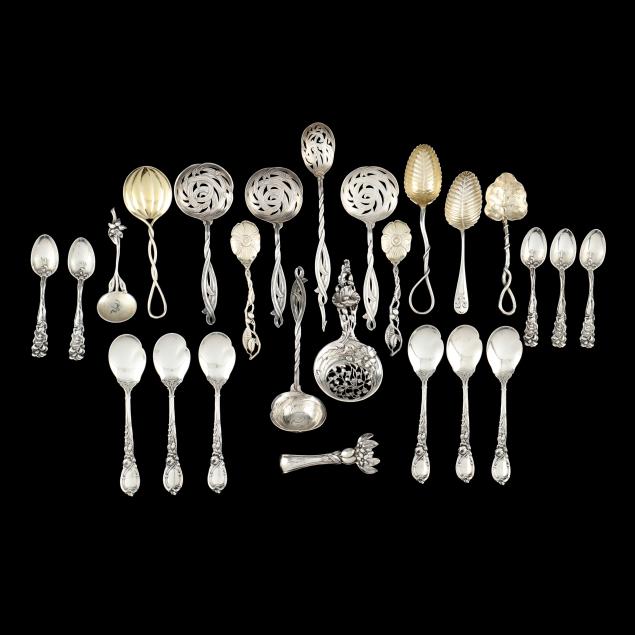 a-collection-of-american-sterling-silver-art-nouveau-flatware