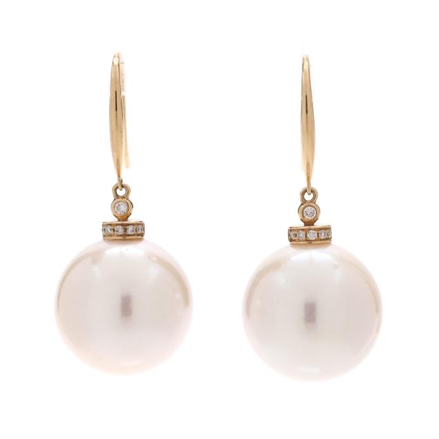 pair-of-gold-south-sea-pearl-and-diamond-earrings