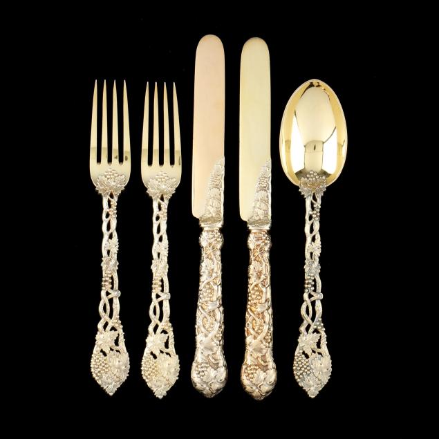 four-pieces-of-george-v-silver-gilt-i-chased-and-pierced-vine-i-flatware