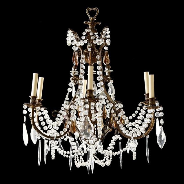 french-empire-style-brass-and-drop-prism-chandelier