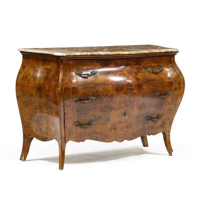 french-empire-style-inlaid-marble-top-bombe-commode