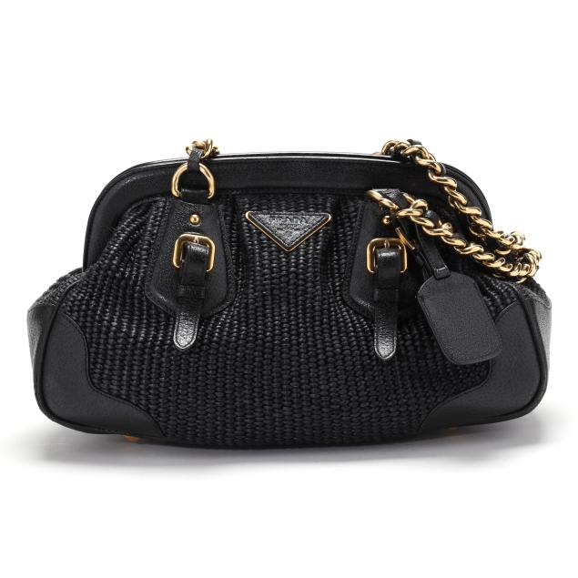 prada-paglia-cinghiale-frame-tote-in-black