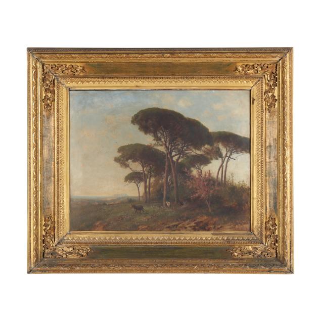 ettore-cumbo-italian-1833-1899-italian-landscape-with-stone-pines-and-livestock