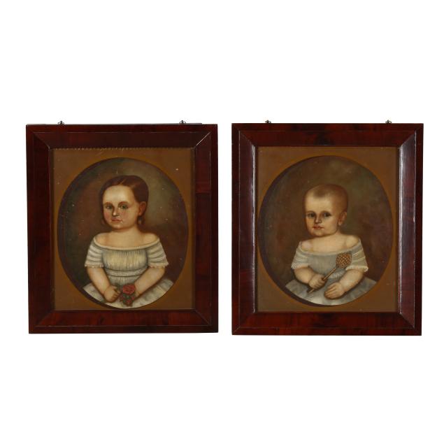 american-school-19th-century-a-pair-of-folk-art-portraits-of-children