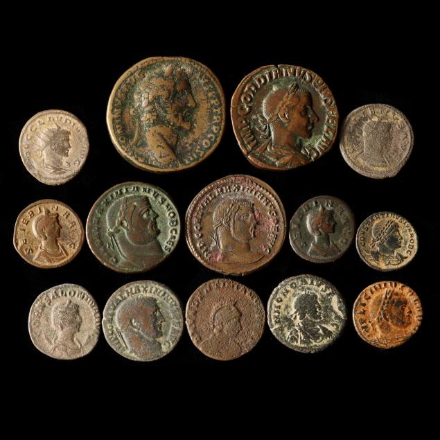 fourteen-14-imperial-roman-bronze-coins