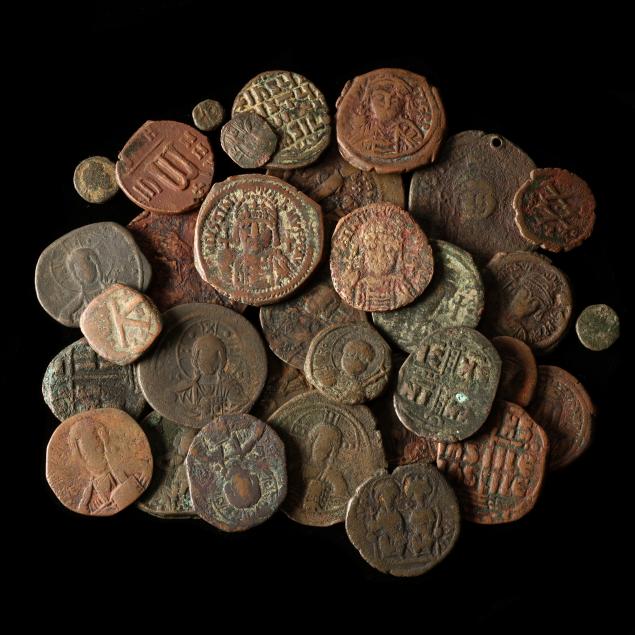 thirty-two-32-byzantine-bronze-coins