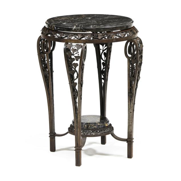 attributed-edgar-brandt-french-1880-1960-marble-and-iron-center-table