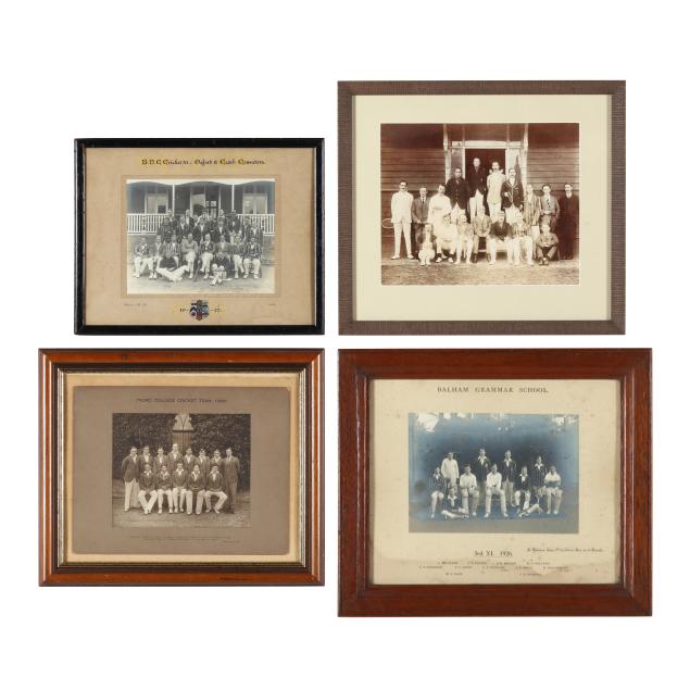 four-vintage-framed-photographs-of-sports-teams