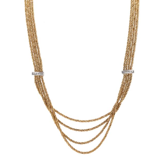 gold-and-diamond-multi-strand-necklace-tiffany-co