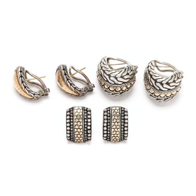 three-pairs-of-sterling-silver-and-gold-earrings-john-hardy