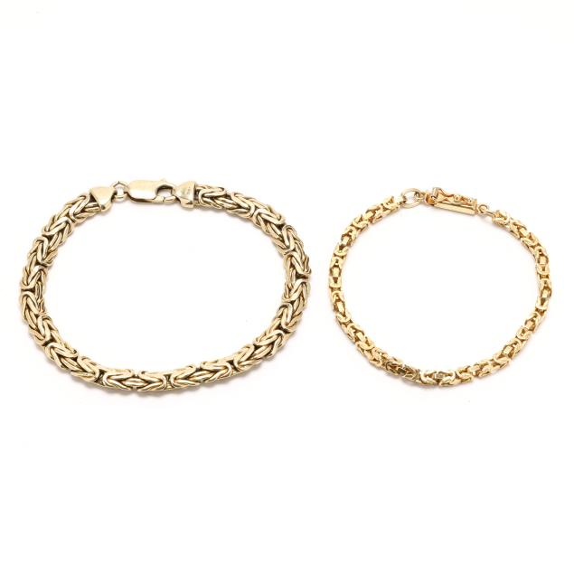 two-gold-byzantine-style-bracelets