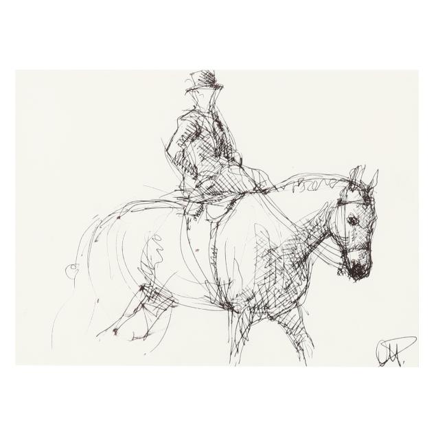 andre-pater-polish-american-b-1953-side-saddle-sketch