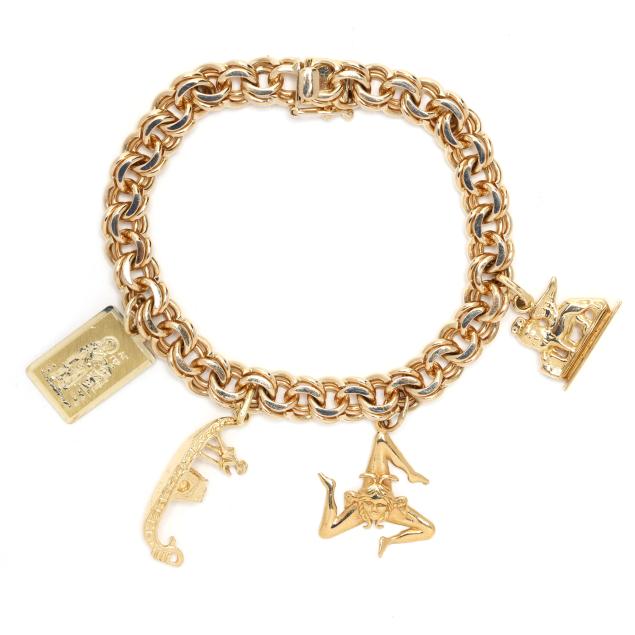 gold-charm-bracelet-with-four-charms