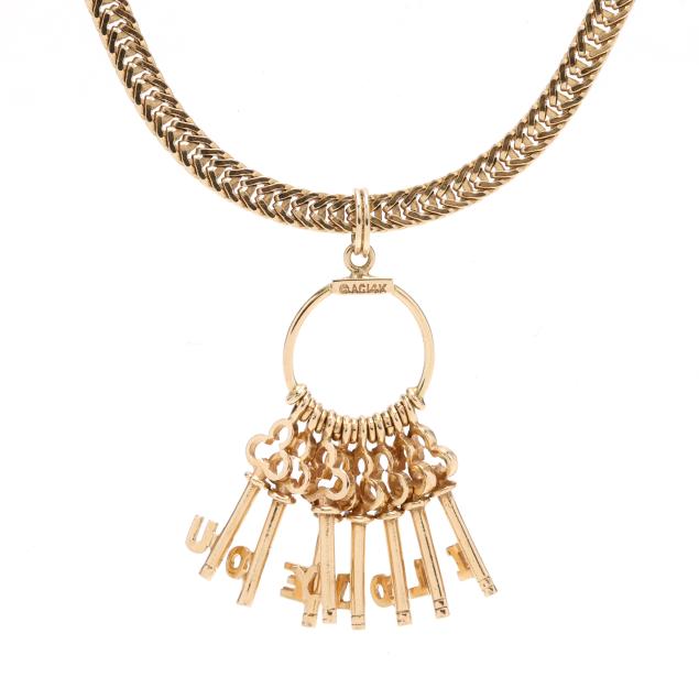 gold-foxtail-chain-necklace-with-key-charm