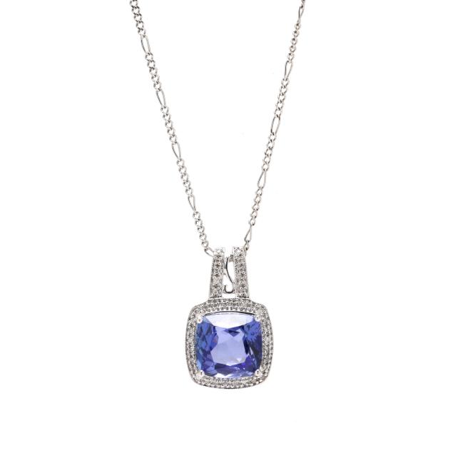 white-gold-tanzanite-and-diamond-pendant-necklace