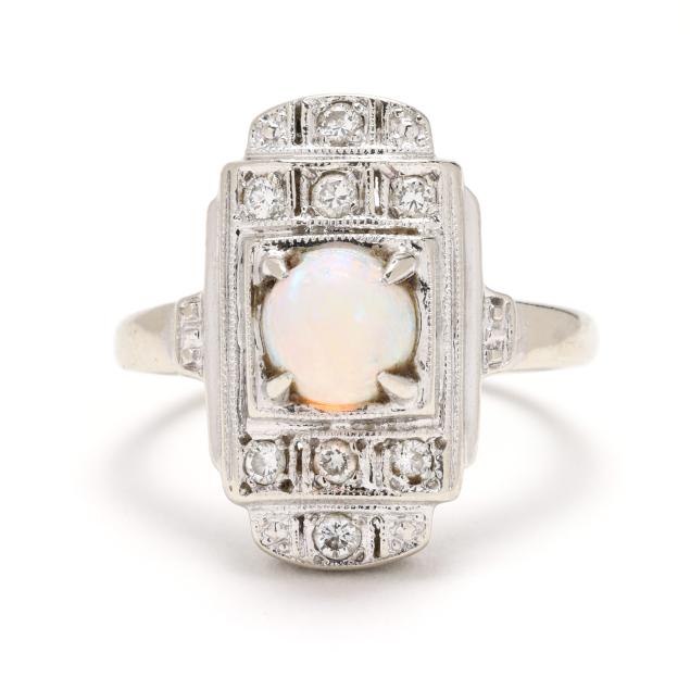 vintage-white-gold-opal-and-diamond-ring