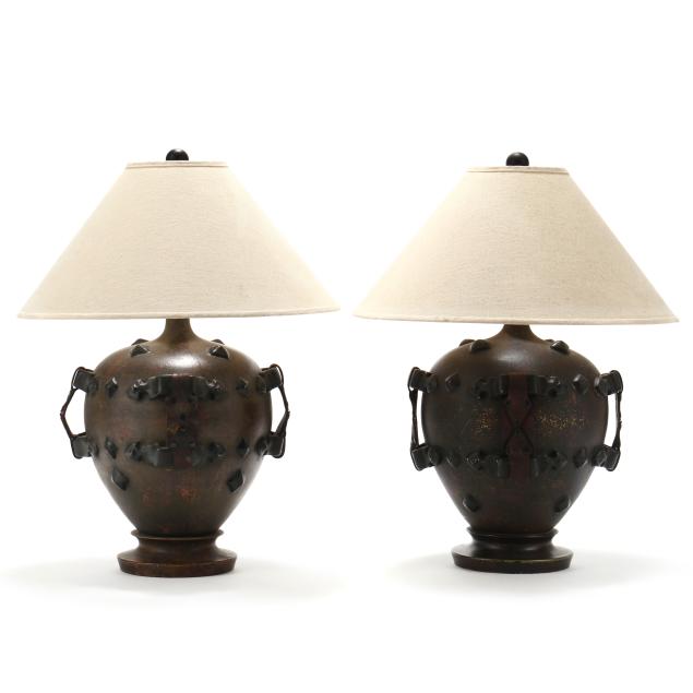 a-pair-of-large-medieval-style-art-pottery-table-lamps