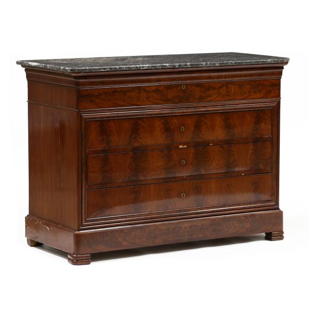 louis-philippe-marble-top-figured-mahogany-bureau-commode