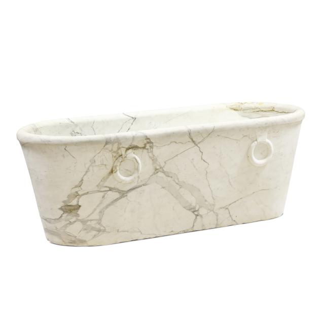 roman-style-carved-marble-bathtub