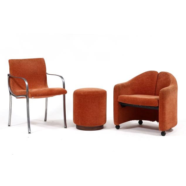 two-modern-designed-armchairs-and-ottoman