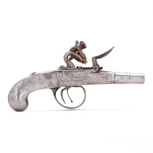 belgian-steel-double-barrel-flintlock-pocket-pistol