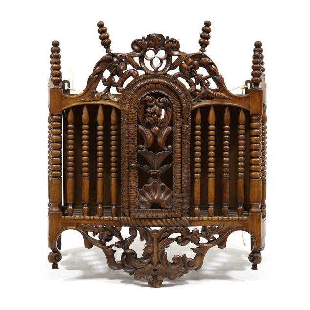 antique-french-provincial-style-carved-walnut-panetiere