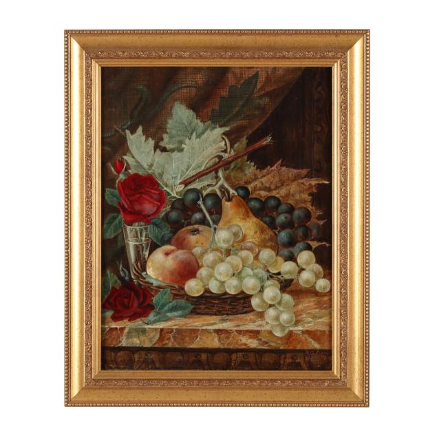 a-g-levett-english-20th-century-still-life-with-grapes-and-pears