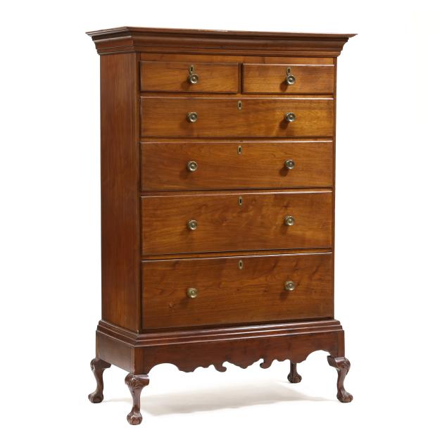 north-carolina-chippendale-walnut-tall-chest-on-frame