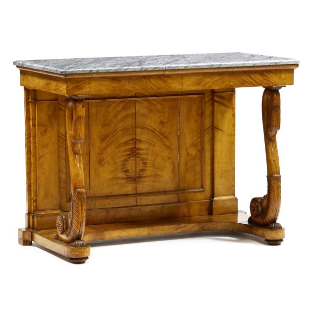 biedermeier-marble-top-console-table