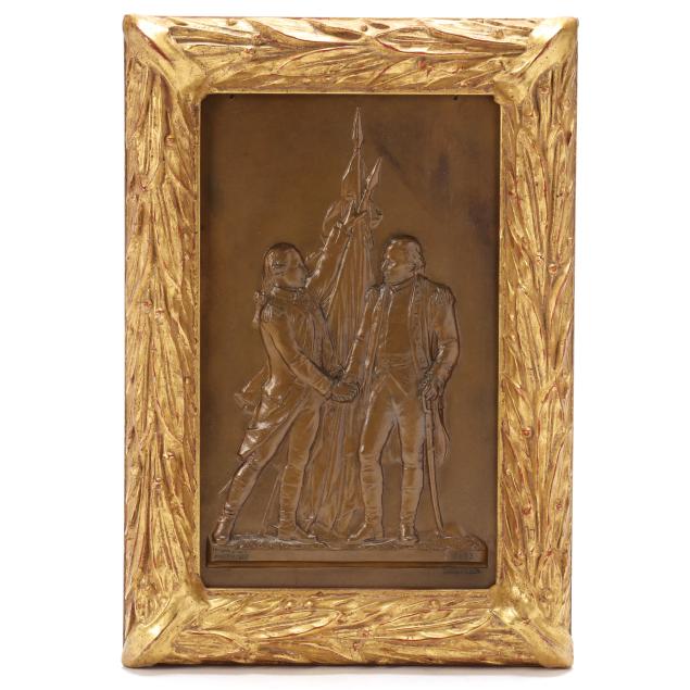 a-patinated-bronze-relief-plaque-of-washington-and-lafayette