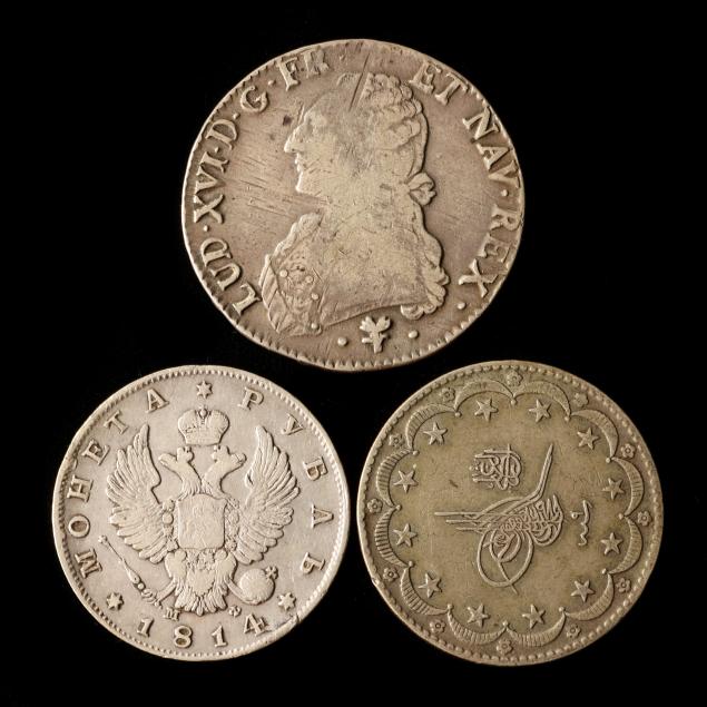 three-historic-world-silver-coins