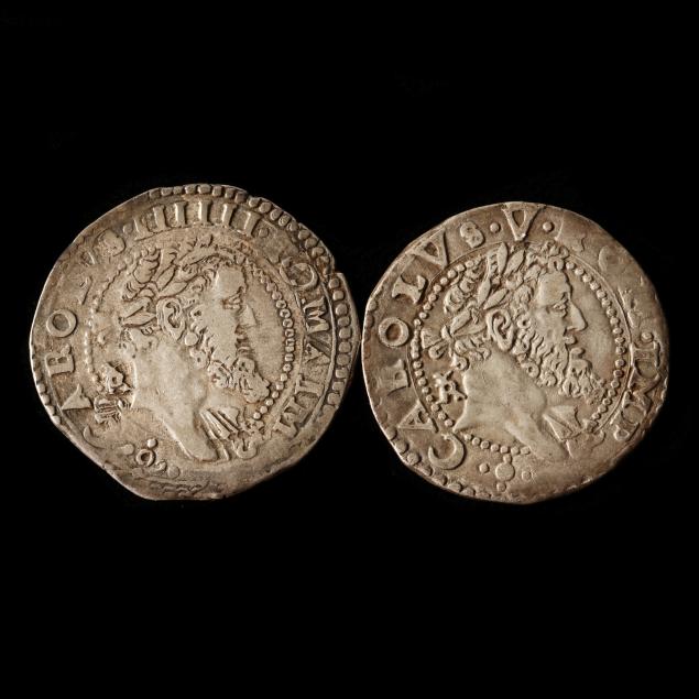 italian-states-naples-carlo-v-1546-1556-two-silver-tari-20-grana