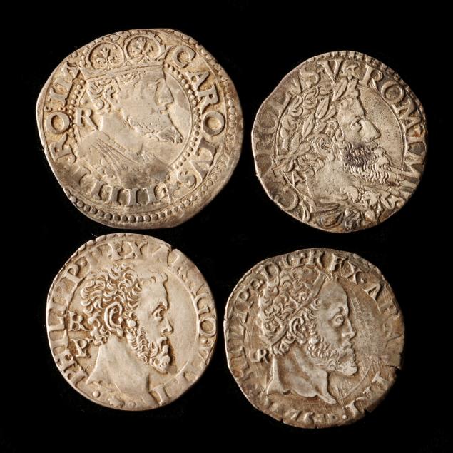 italian-states-naples-four-4-16th-century-silver-carlinos