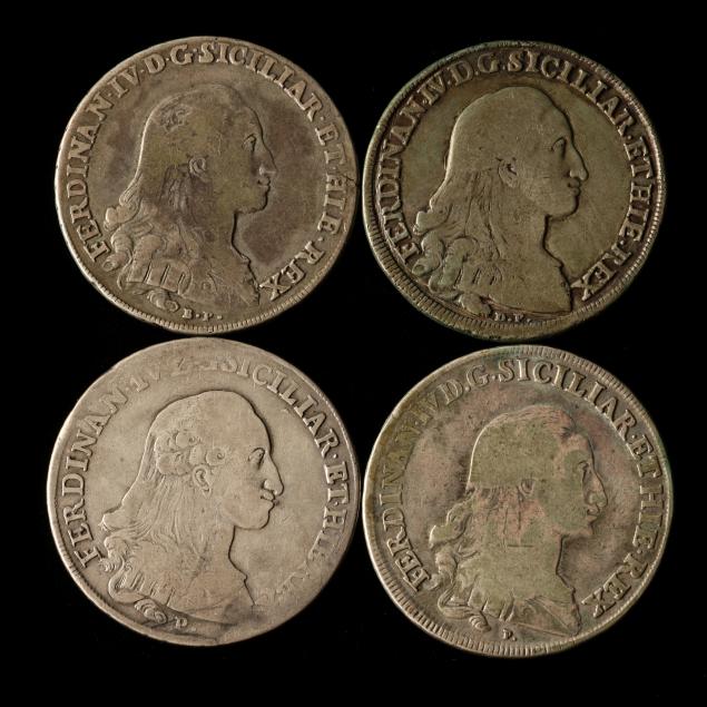 italian-states-naples-ferdinando-iv-four-4-crown-size-silver-coins