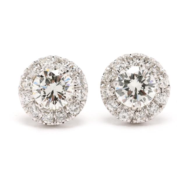 pair-of-white-gold-and-diamond-stud-earrings