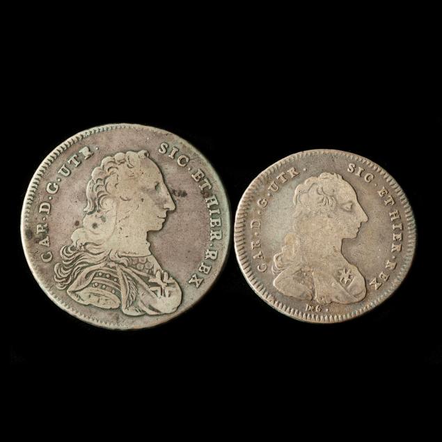 italian-states-naples-carlo-iii-two-large-scarce-silver-coins-dated-1750