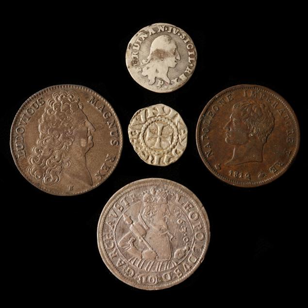 five-5-european-coins-spanning-nearly-500-years