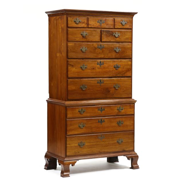 southern-chippendale-walnut-chest-on-chest