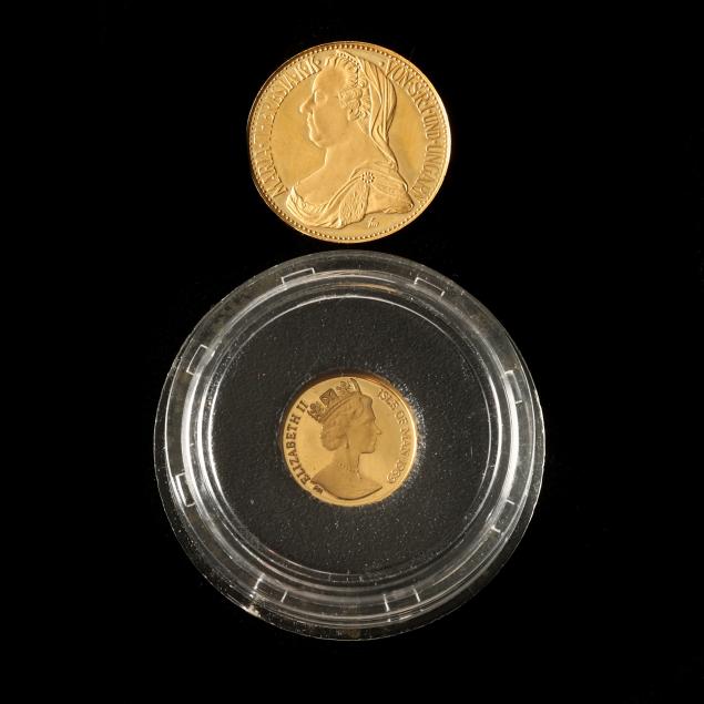 a-private-austrian-gold-medallion-and-a-british-isle-of-man-gold-coin