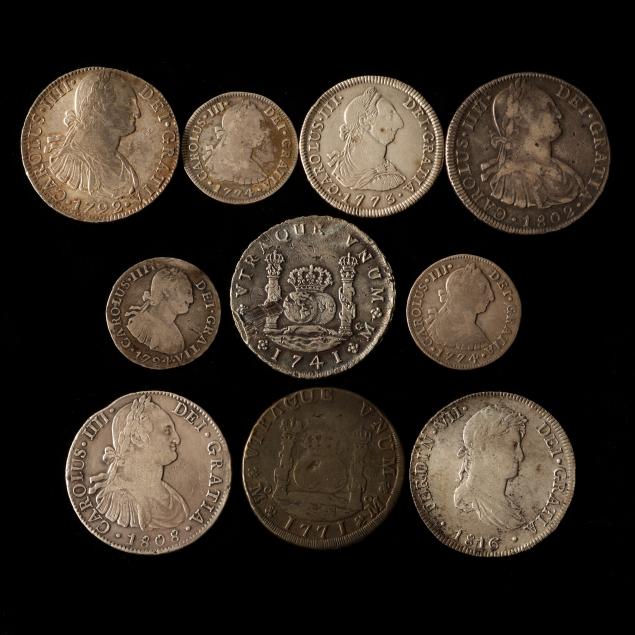 ten-10-spanish-colonial-milled-silver-coins