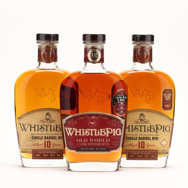 whistlepig-rye-whiskey-in-glass-decanter-bottles